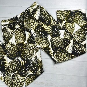 NWT Worthington Pull On Women's Wide Leg Pants with Pineapples Size Medium